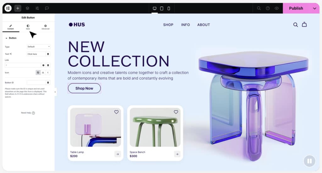 imagen elementor builder
