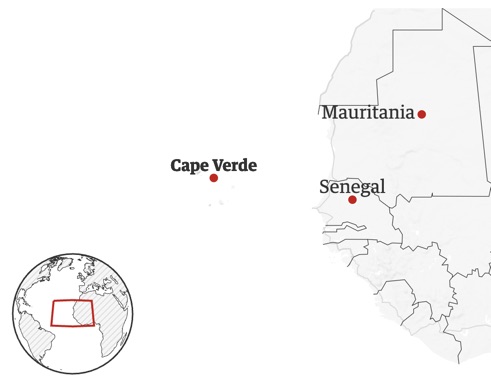 Screen Shot 2026-06-22 at 111545 PM | Perinola Fuente de la imagen: The Guardian. Mapa mostrando la ubicación geográfica de Cabo Verde