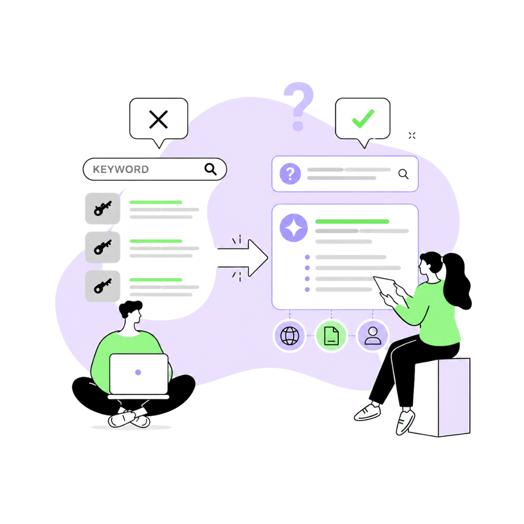 Imagen mostrando que las keywords ya no son tan importantes en SEO