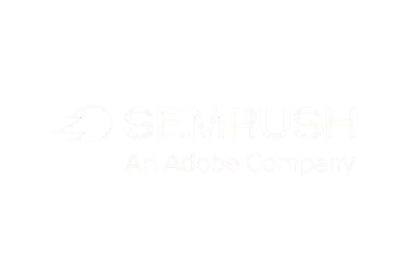 Logo Semrush Adobe Company en Blanco